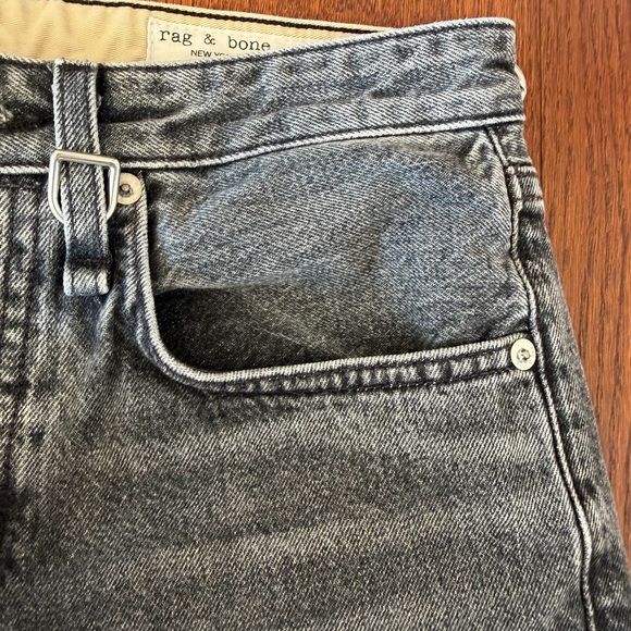 Rag and Bone Maya High Rise Straight Faded Black size 26 - Picture 7 of 11